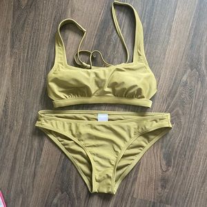 Xhilaration Sparkle Army Green Bikini